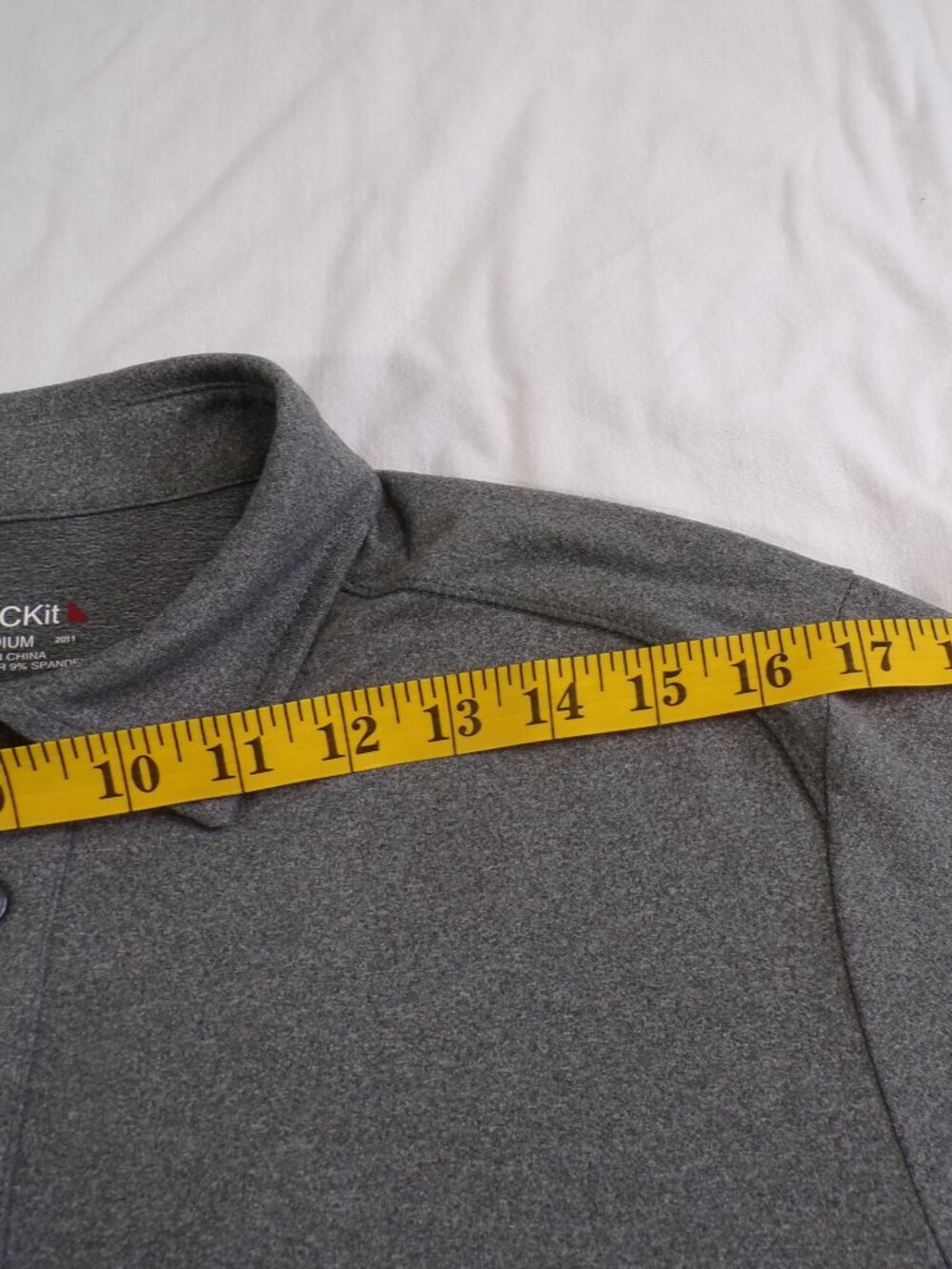 UNTUCKit Polo Shirt Mens Large Gray Performance Stretch Clavidor 31436 Preppy - Picture 7 of 12